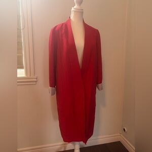 Cop.Copine Cherry Red Open-Front Jacket